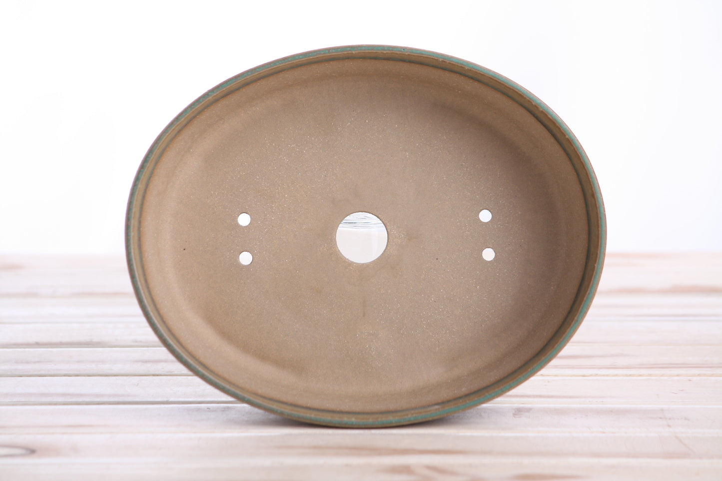 Willow Bonsai Ceramics Oval A Bonsai Pot 8 Inch – Straight‑Sided Oval Ceramic Bonsai & Succulent Planter, High‑Fired Frost‑Proof Stoneware with Drainage & Wiring Holes, Handmade in USA (Speckled Moss)