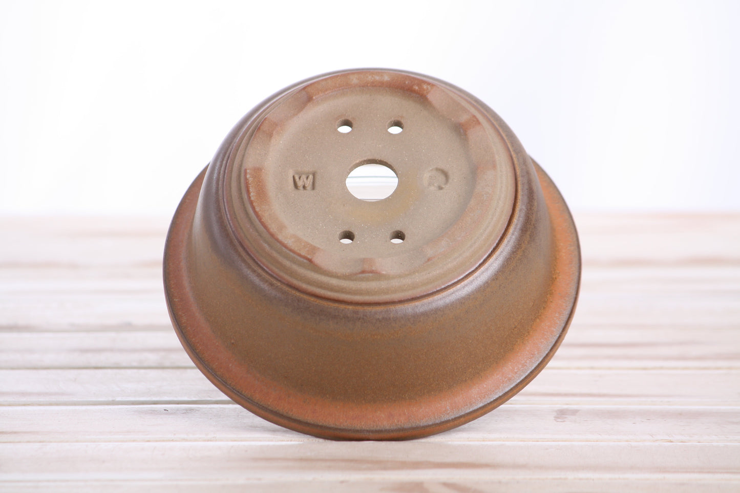 Willow Bonsai Ceramics Round Bonsai Pot 5.5 Inch – Round Ceramic Bonsai & Succulent Planter with Accentuated Rim and Sculpted Foot Ring, High‑Fired Frost‑Proof Stoneware, Handmade in USA (Deep Stone)
