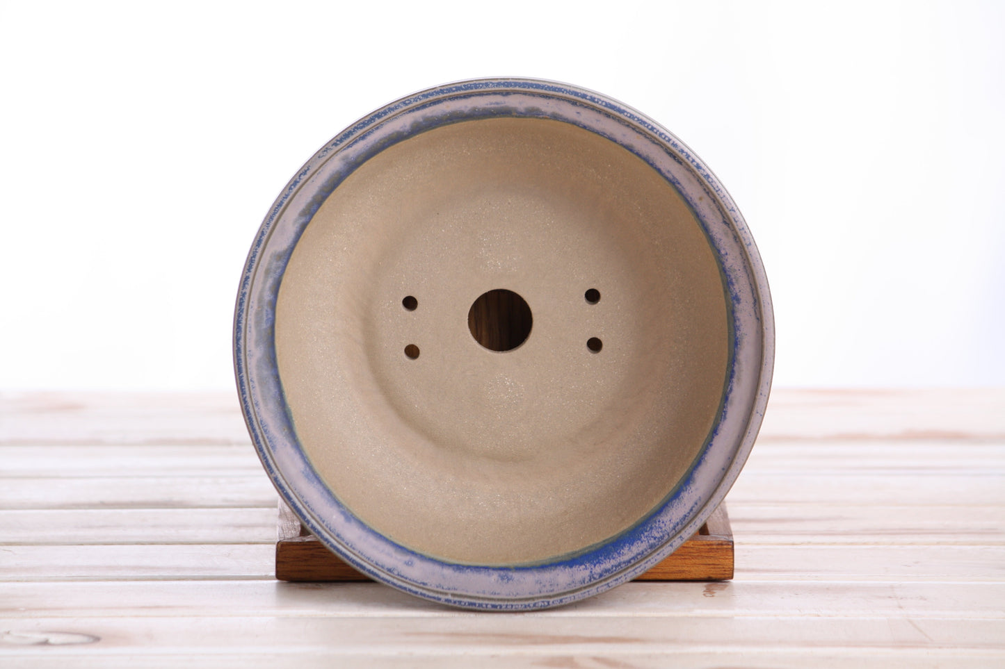 Willow Bonsai Ceramics Round Bonsai Pot 7 Inch – Round Ceramic Bonsai & Succulent Planter with Accentuated Rim and Sculpted Foot Ring, High‑Fired Frost‑Proof Stoneware, Handmade in USA (Ocean)