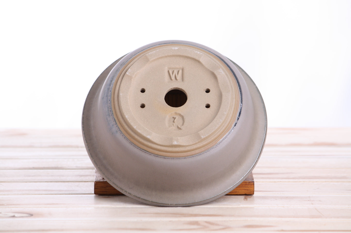 Willow Bonsai Ceramics Round Bonsai Pot 7 Inch – Round Ceramic Bonsai & Succulent Planter with Accentuated Rim and Sculpted Foot Ring, High‑Fired Frost‑Proof Stoneware, Handmade in USA (Ocean)