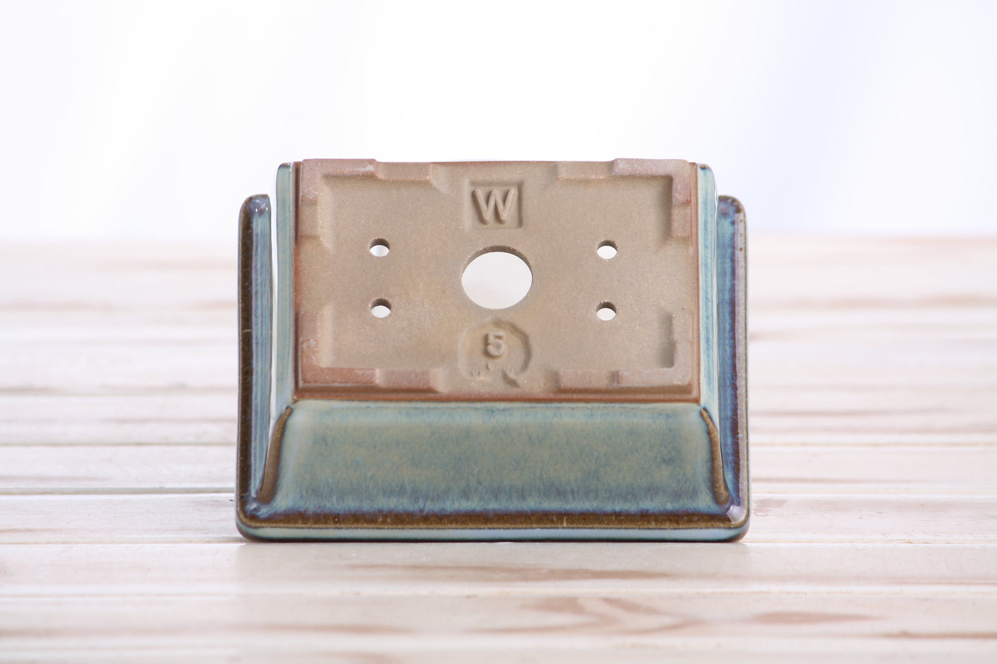 Willow Bonsai Ceramics Rectangle Deep Bonsai Pot 5 Inch – Higher‑Profile Rectangular Ceramic Bonsai & Succulent Planter with Accentuated Rim, High‑Fired Frost‑Proof Stoneware, Handmade in USA (Glacier)