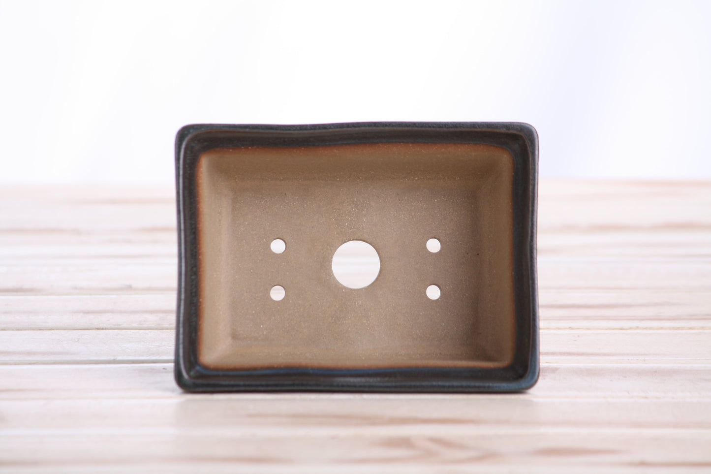 Willow Bonsai Ceramics Rectangle Deep Bonsai Pot 5 Inch – Higher‑Profile Rectangular Ceramic Bonsai & Succulent Planter with Accentuated Rim, High‑Fired Frost‑Proof Stoneware, Handmade in USA (Avocado)