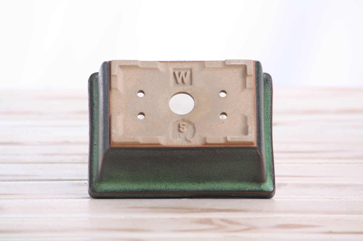 Willow Bonsai Ceramics Rectangle Deep Bonsai Pot 5 Inch – Higher‑Profile Rectangular Ceramic Bonsai & Succulent Planter with Accentuated Rim, High‑Fired Frost‑Proof Stoneware, Handmade in USA (Avocado)