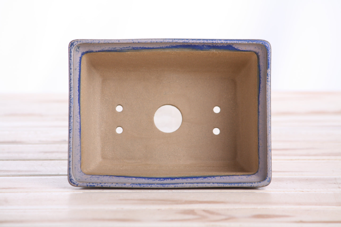 Willow Bonsai Ceramics Rectangle Deep Bonsai Pot 6 Inch – Higher‑Profile Rectangular Ceramic Bonsai & Succulent Planter with Accentuated Rim, High‑Fired Frost‑Proof Stoneware, Handmade in USA (Ocean)
