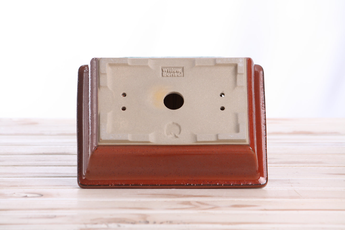 Willow Bonsai Ceramics Rectangle Bonsai Pot 8 Inch – Lower‑Profile Rectangular Ceramic Bonsai & Succulent Planter with Accentuated Rim, High‑Fired Frost‑Proof Stoneware, Handmade in USA (Sunset)