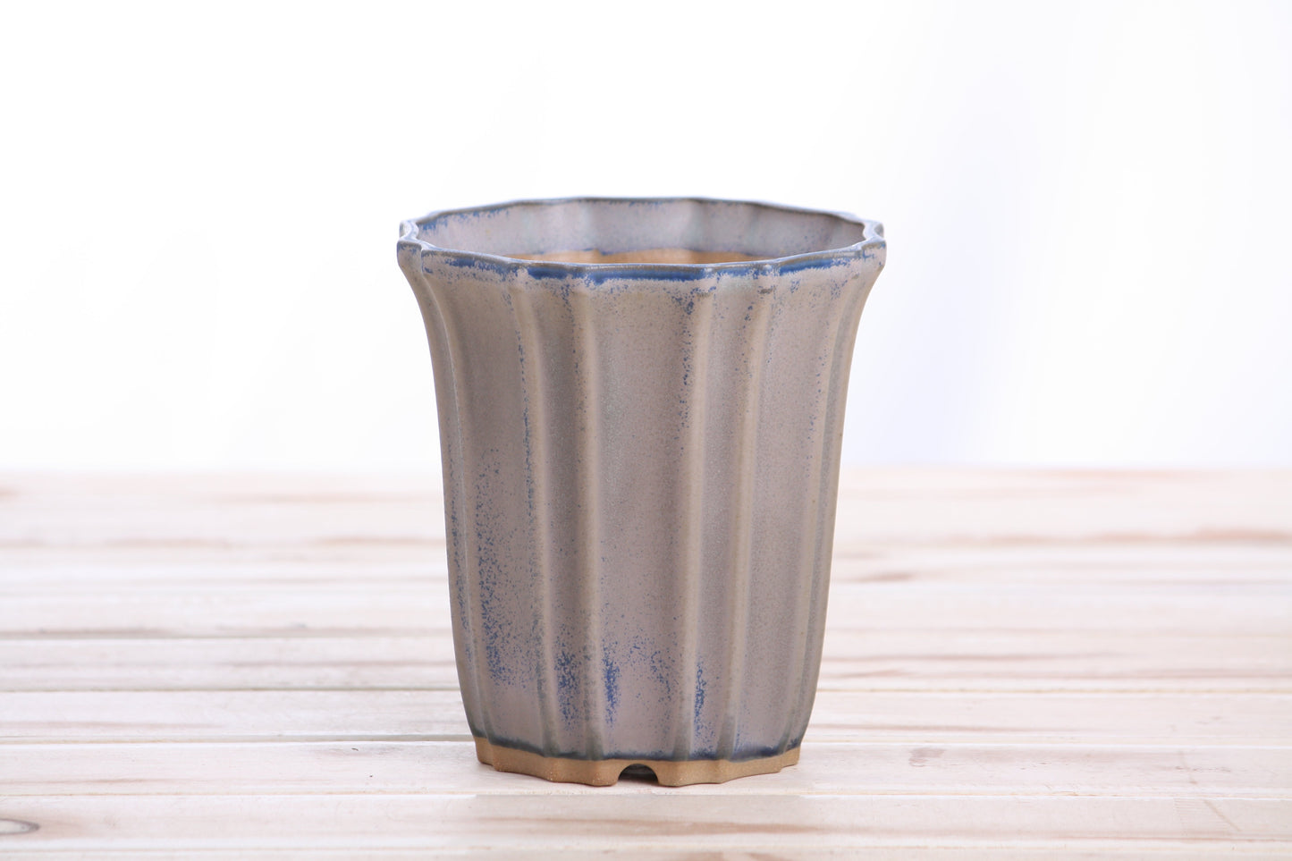 Willow Bonsai Ceramics Flower Design Cascade Bonsai Pot 4.5 Inch – Elegant Tall Ceramic Bonsai & Succulent Planter, High‑Fired Frost‑Proof Stoneware with Drainage & Wiring Holes, Handmade in USA (Ocean)