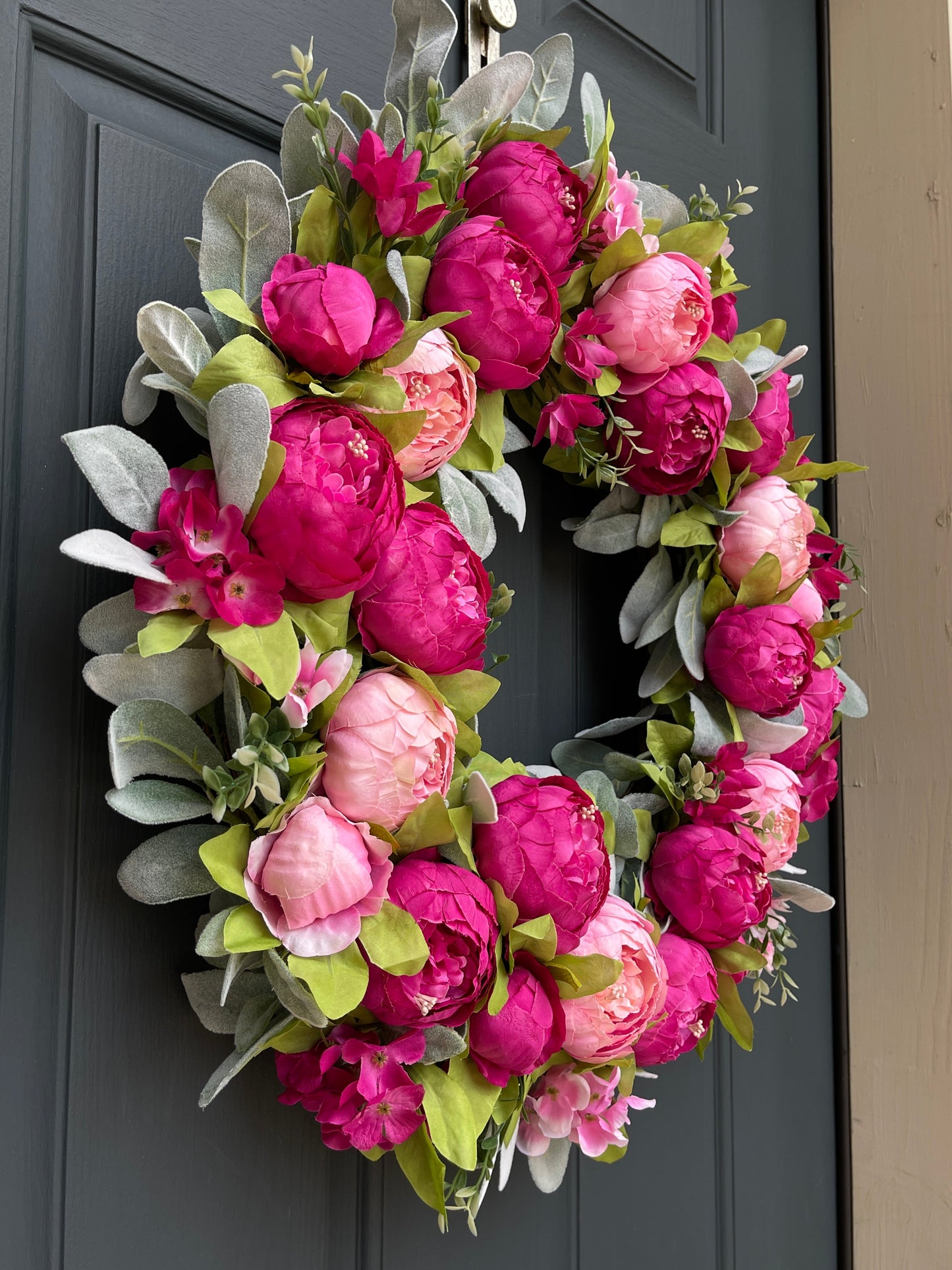 Purple Peony Spring Wreath