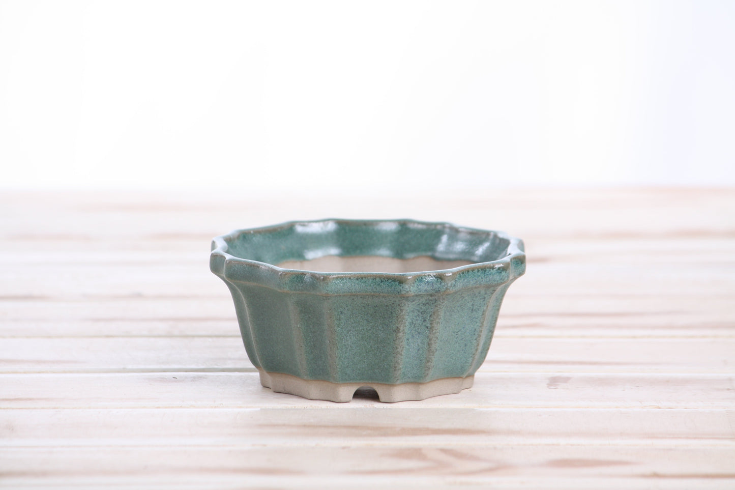 Willow Bonsai Ceramics Flower Design Bonsai Pot 4.5 Inch – Elegant Ceramic Bonsai & Succulent Planter, High‑Fired Frost‑Proof Stoneware with Drainage & Wiring Holes, Handmade in USA (Seaweed 2023)