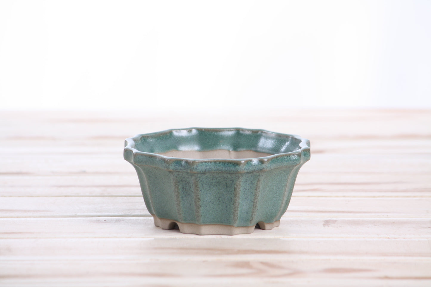 Willow Bonsai Ceramics Flower Design Bonsai Pot 4.5 Inch – Elegant Ceramic Bonsai & Succulent Planter, High‑Fired Frost‑Proof Stoneware with Drainage & Wiring Holes, Handmade in USA (Seaweed 2023)