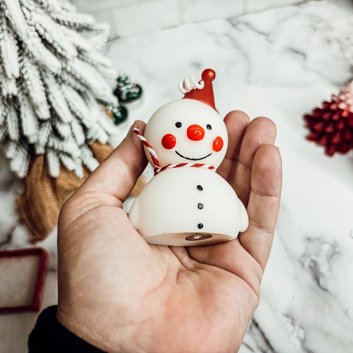 Snowman Candle