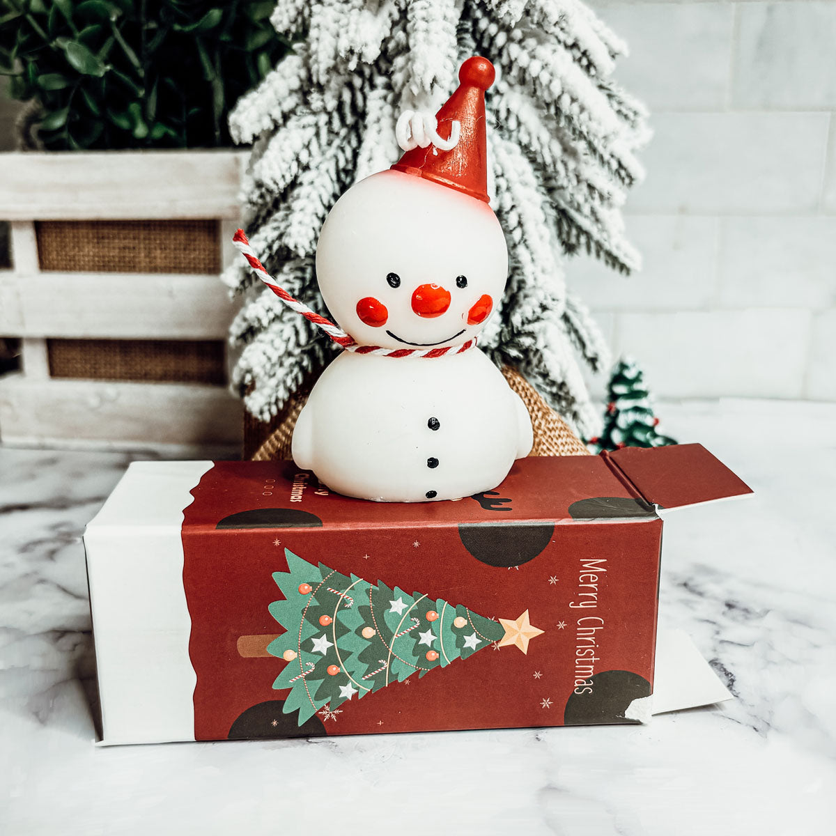 Snowman Candle