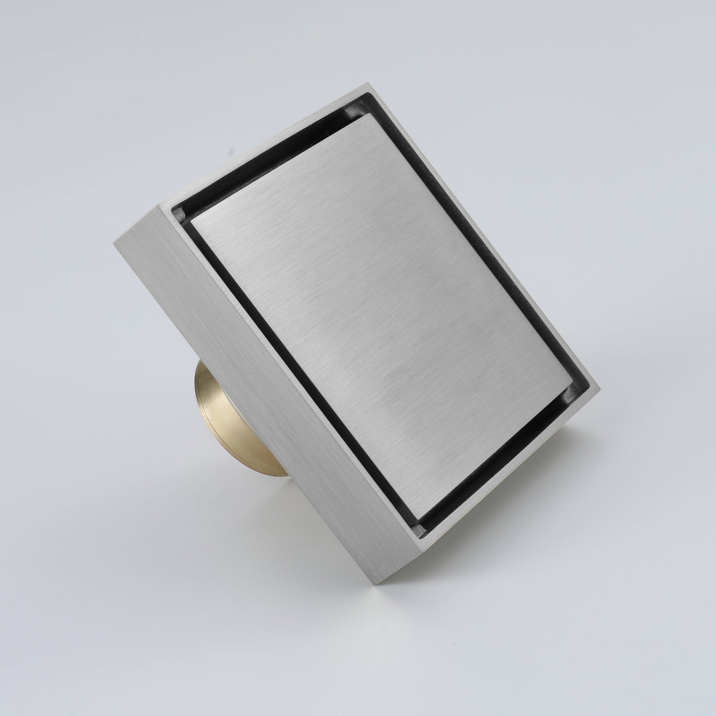 Brushed Nickel brass floor drain 4x4inch