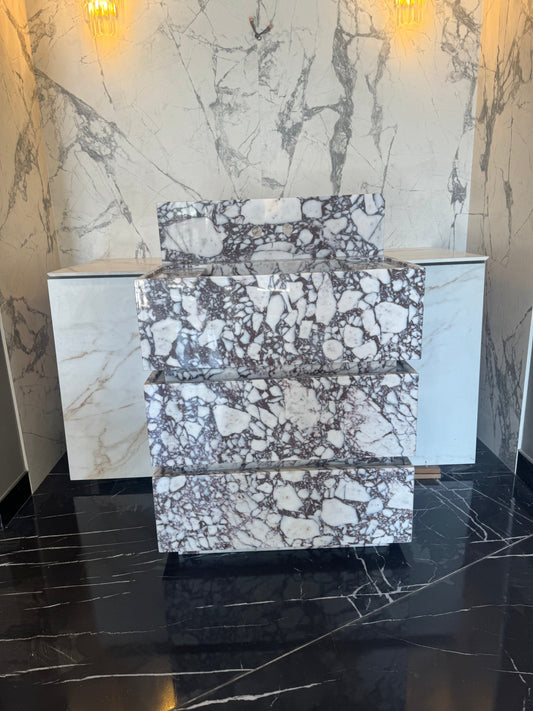 Calacatta Viola Marble Vanity Freestanding