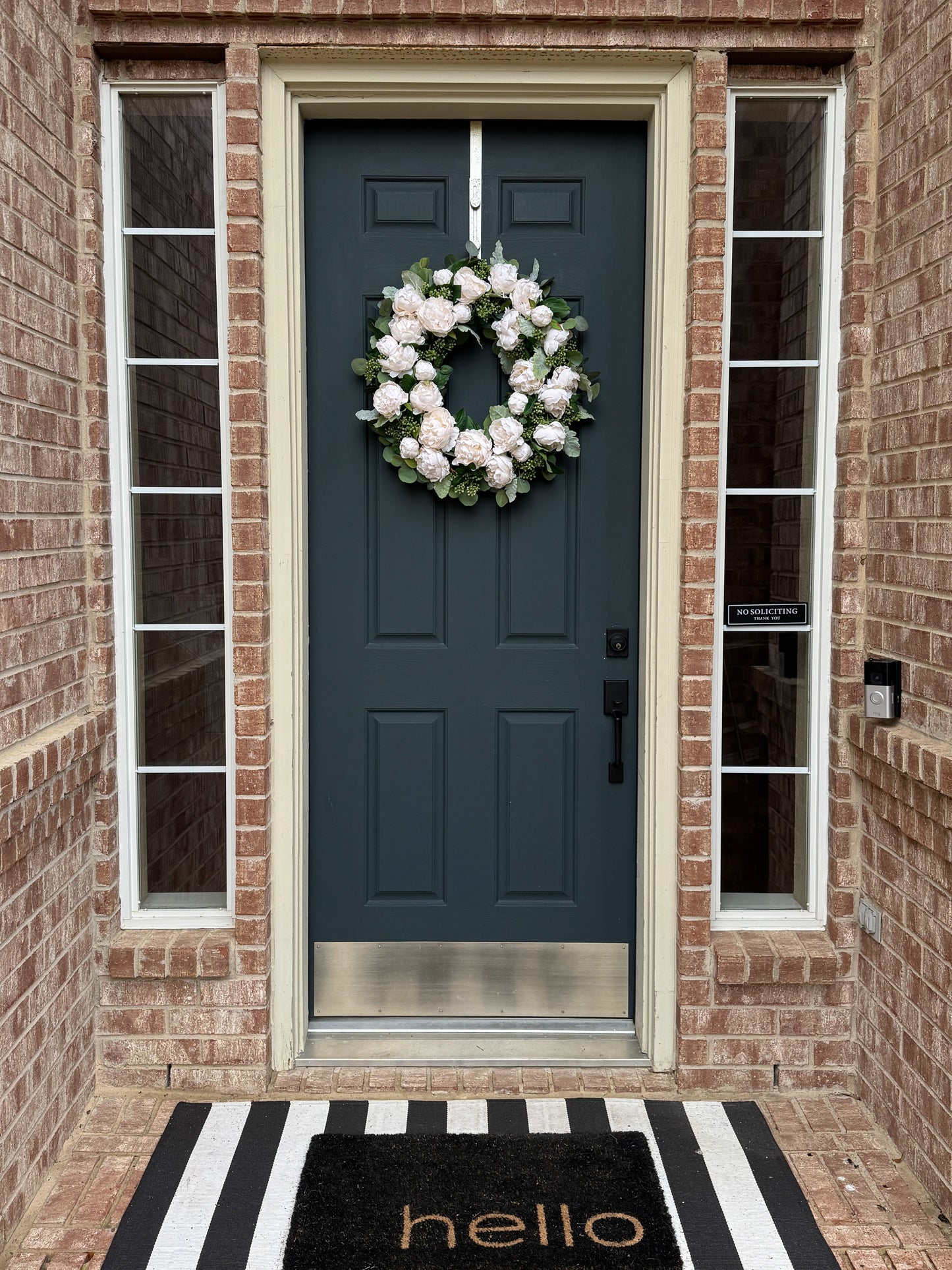 White Peony & Eucalyptus Wreath