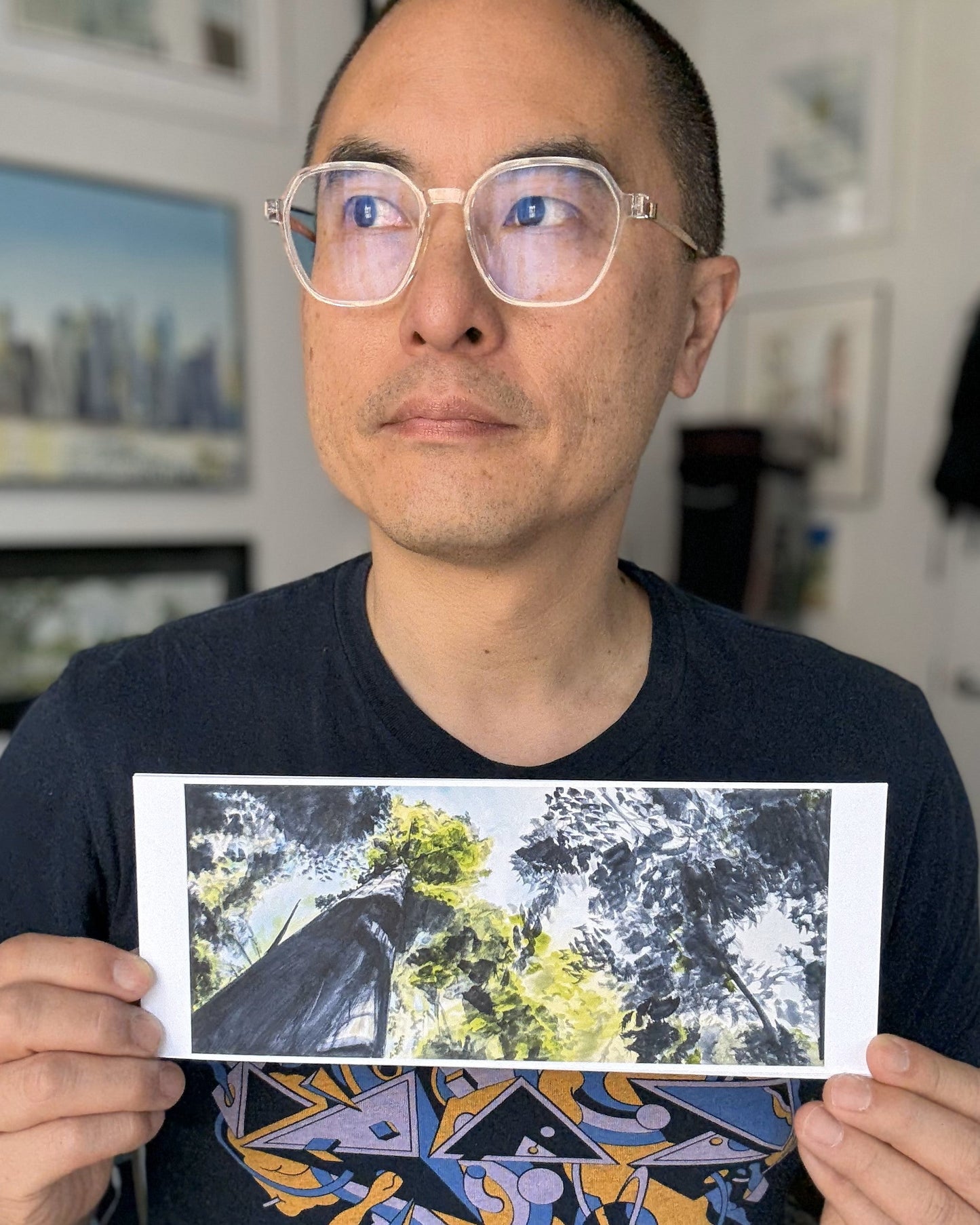 Beneath the Redwoods 2, Sonoma, watercolor painting