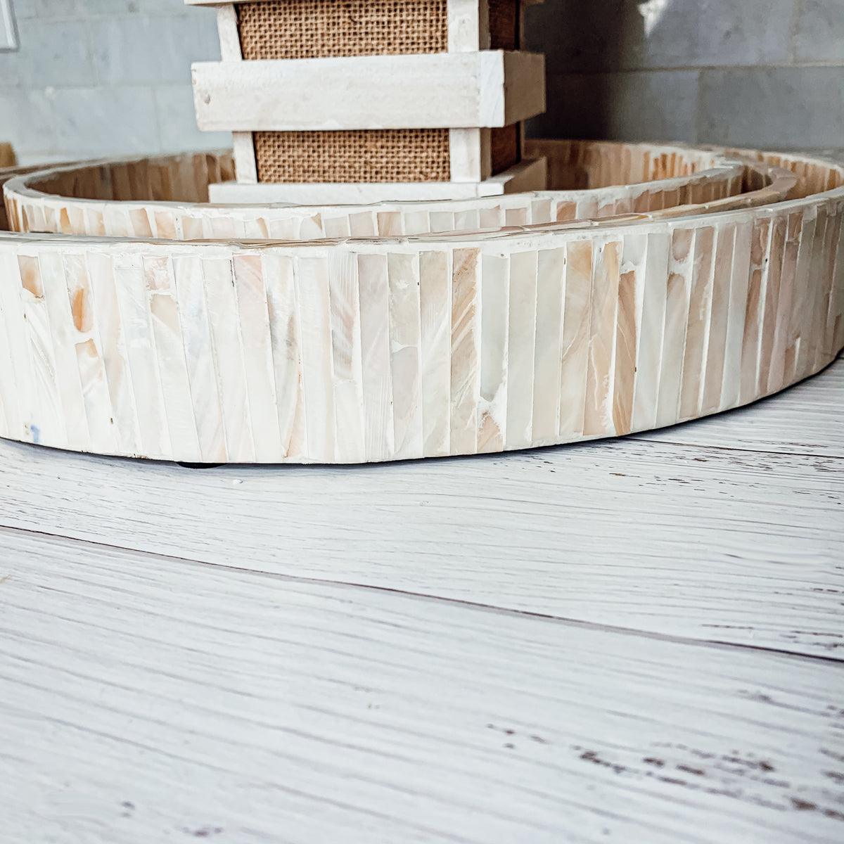 Cream Herringbone Lacquerware Tray