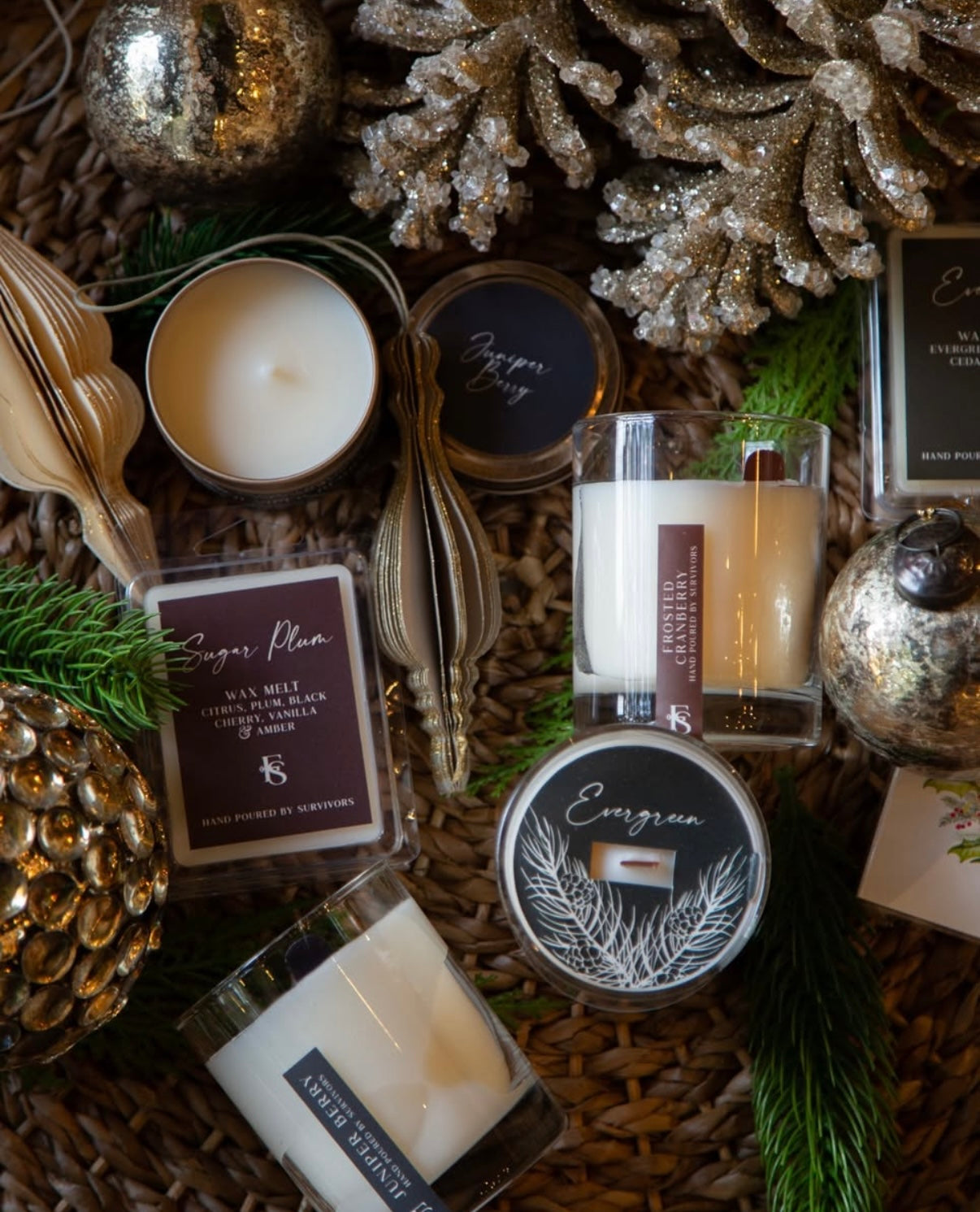 Evergreen Wooden Wick Candle