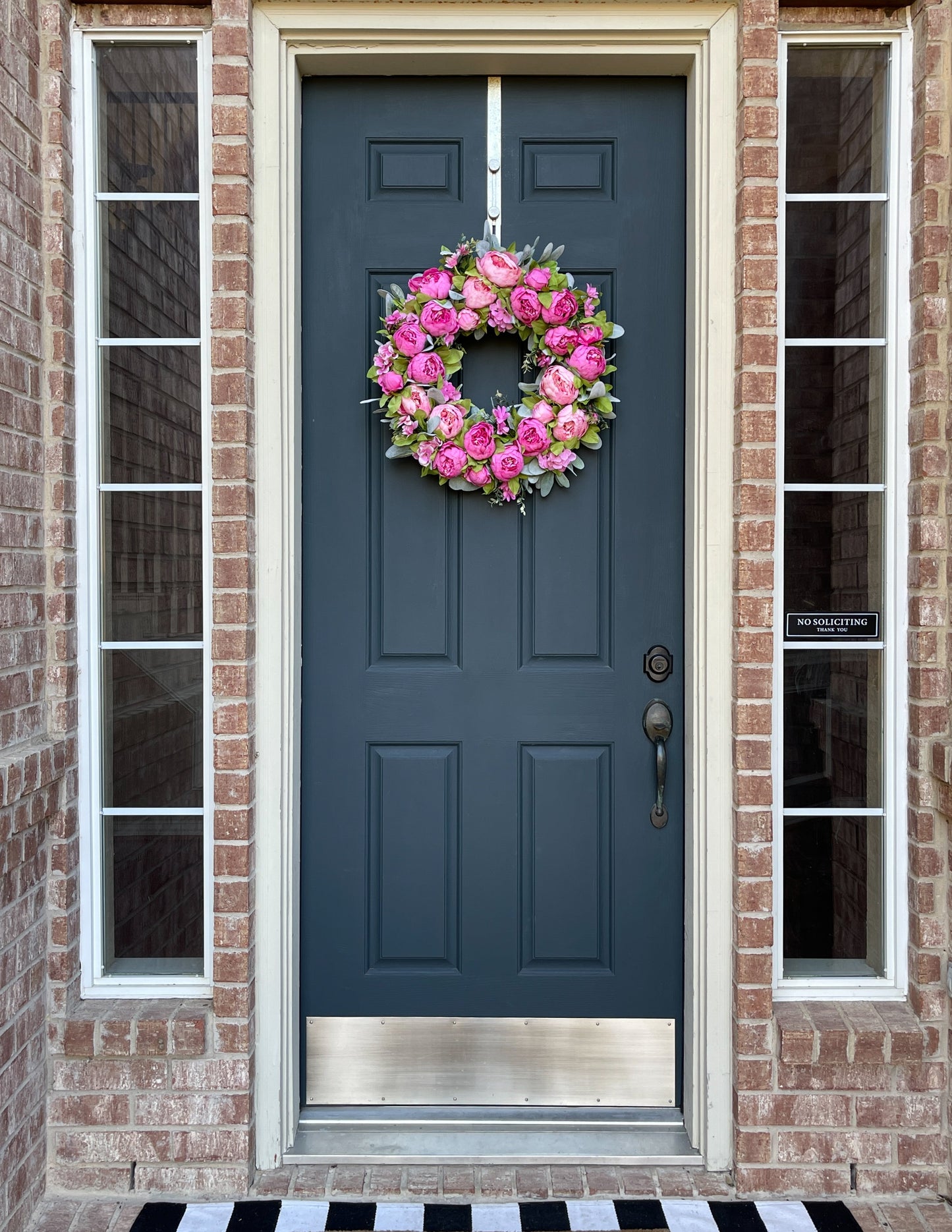 Purple Peony Spring Wreath