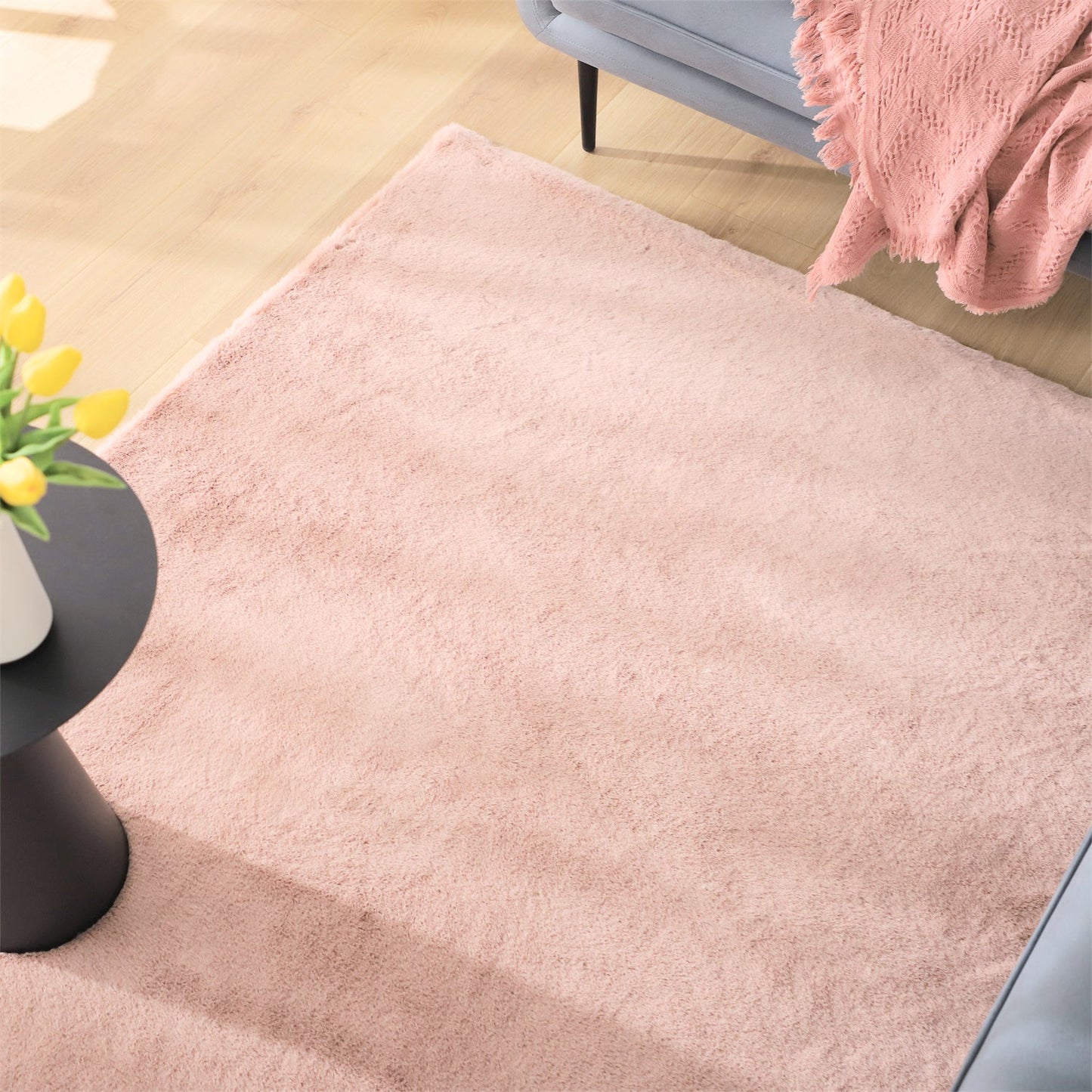 Kasentex Fluffy Elegant Faux Fur Area Rugs, Ultra Soft, Room Decor, Graduation Gifts, Fathers Day Gift, Mom Gift