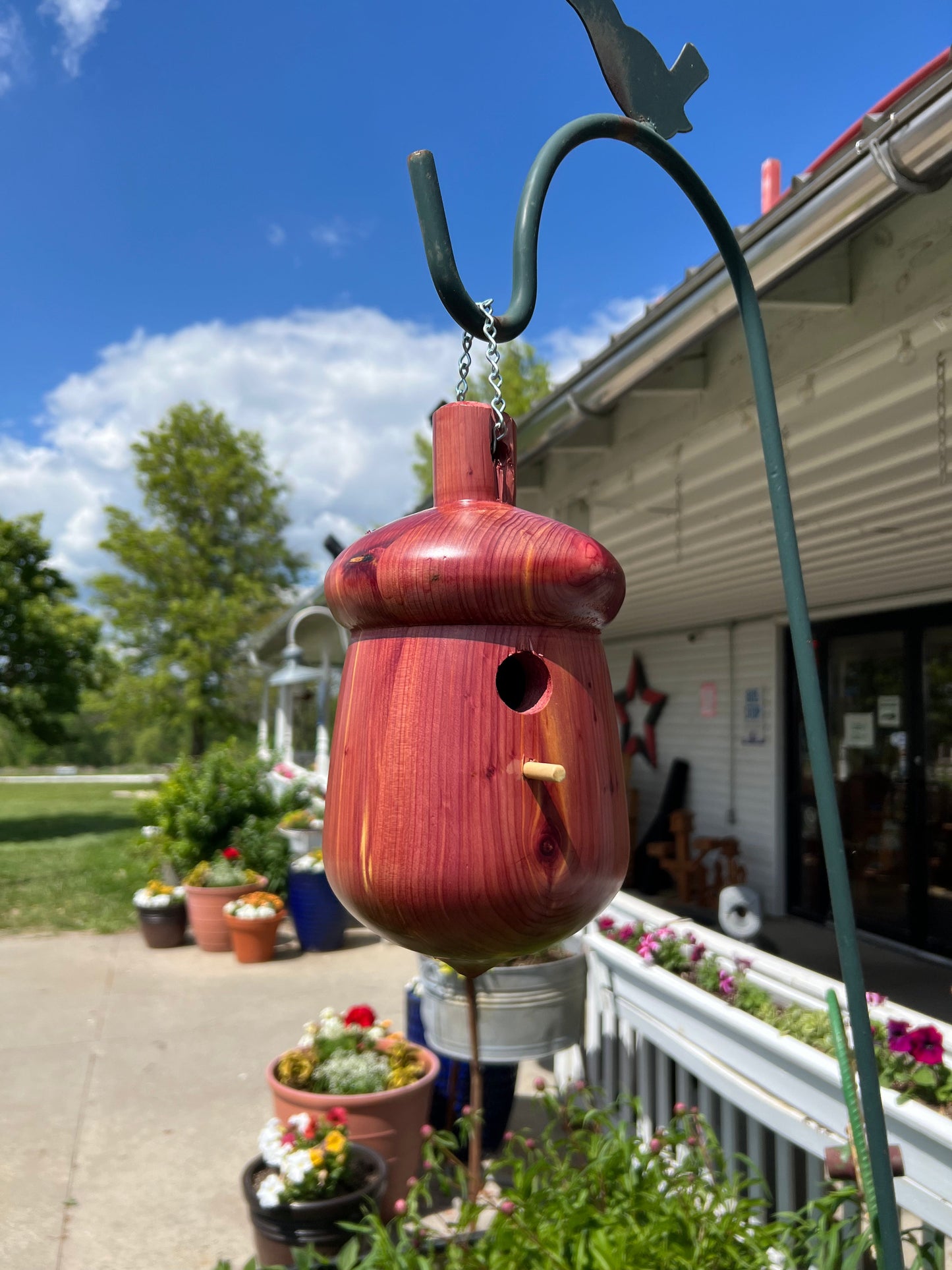 Amish Handmade Solid Red Cedar Acorn Bird Houses