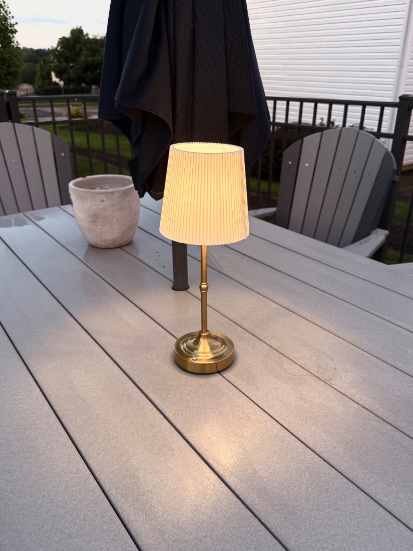 Rechargeable Touch-Control Gold LED Lamp