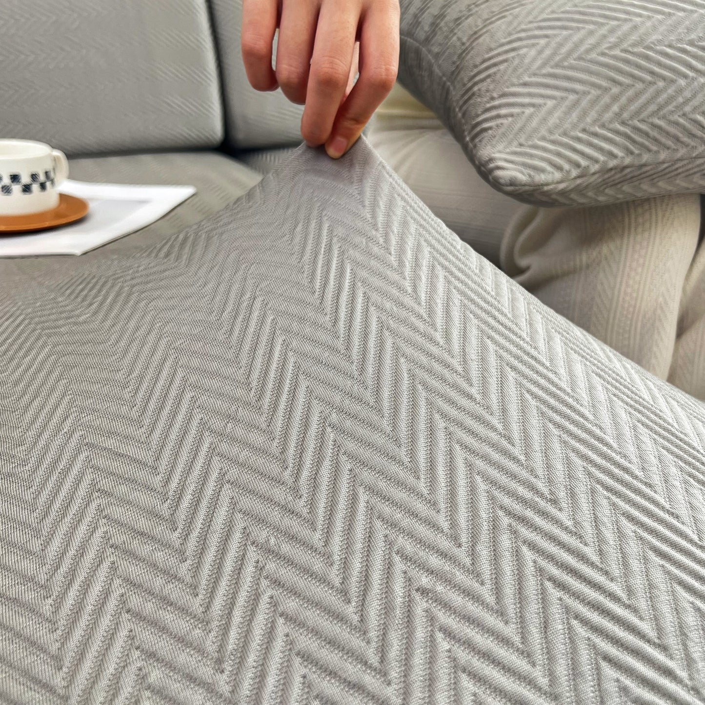 Cooling Stretchy Replacement Couch Cushion Covers for Sectional, Individual Couch Seat Cushion Covers
