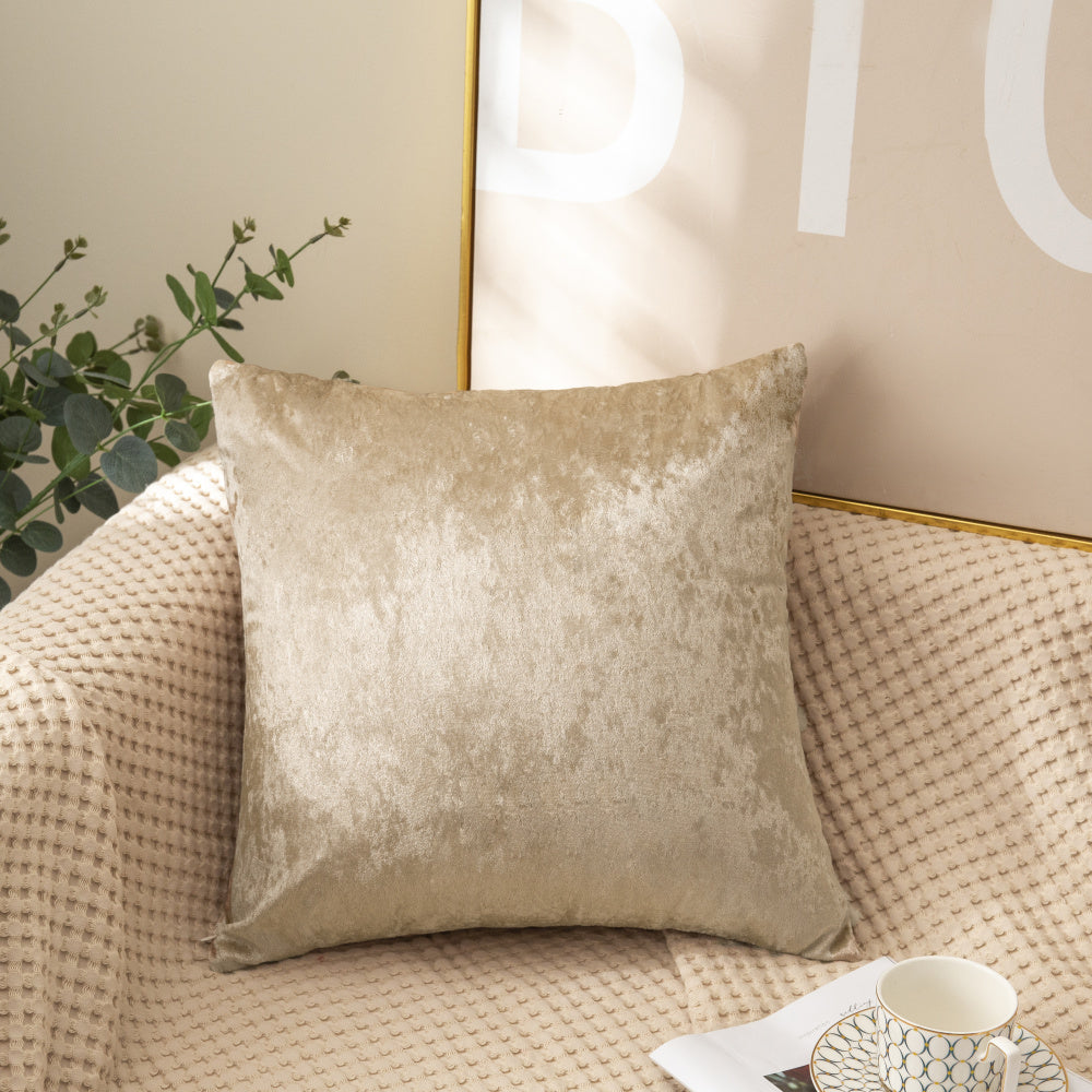 18"x18" luxe crushed velvet throw pillow | 15 colors rich luminous sheen | elegant solid accent | insert included