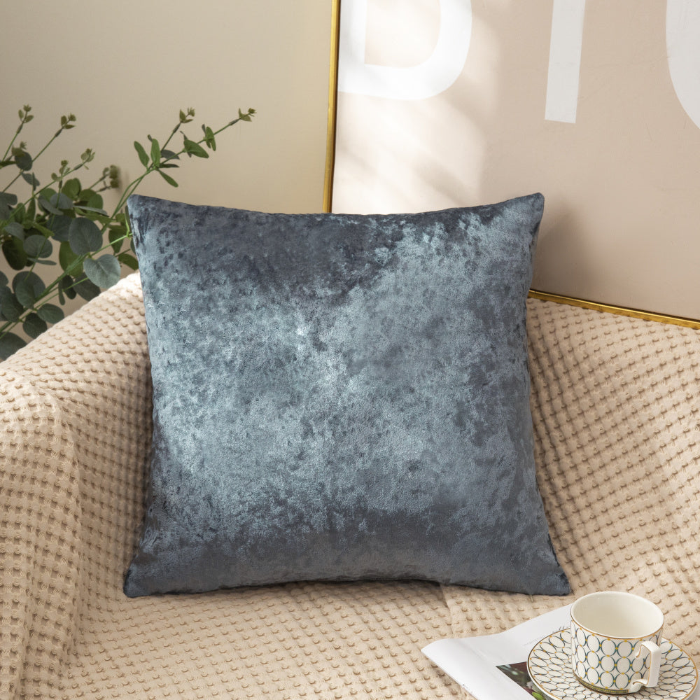 18"x18" luxe crushed velvet throw pillow | 15 colors rich luminous sheen | elegant solid accent | insert included