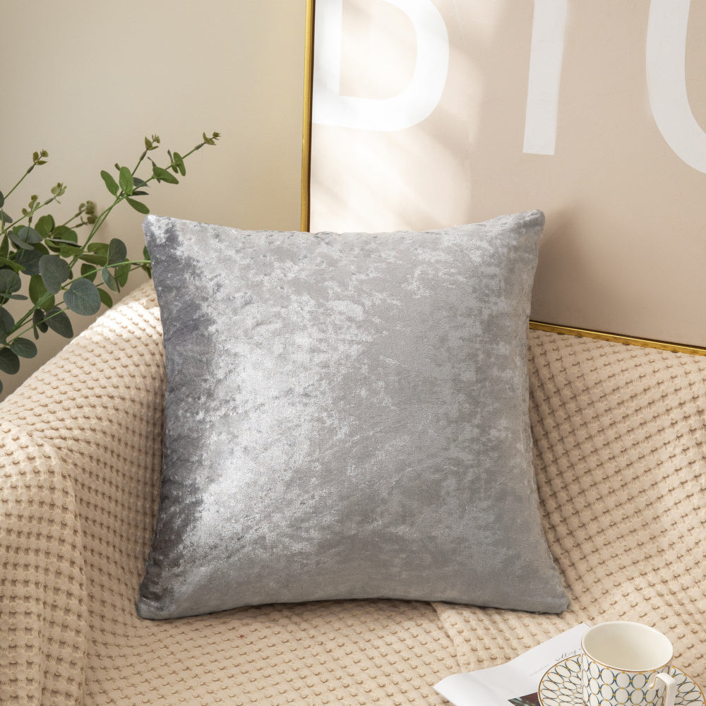 18"x18" luxe crushed velvet throw pillow | 15 colors rich luminous sheen | elegant solid accent | insert included