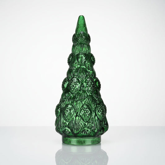Green Glass Christmas Tree, 2 Size Options