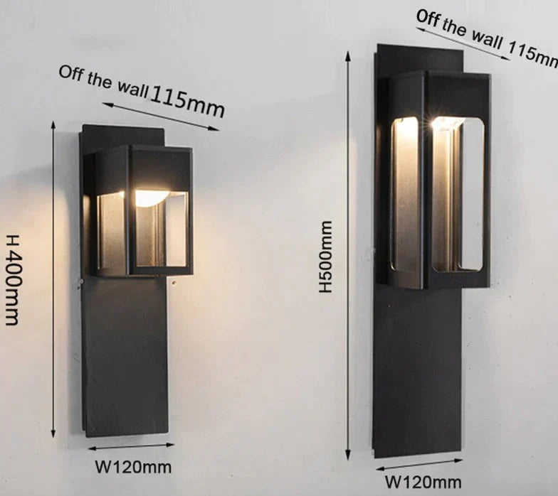 Charlotte's IP67 Waterproof Outdoor LED Wall Light with Motion Sensor - Stylish Garden and Porch Sconce