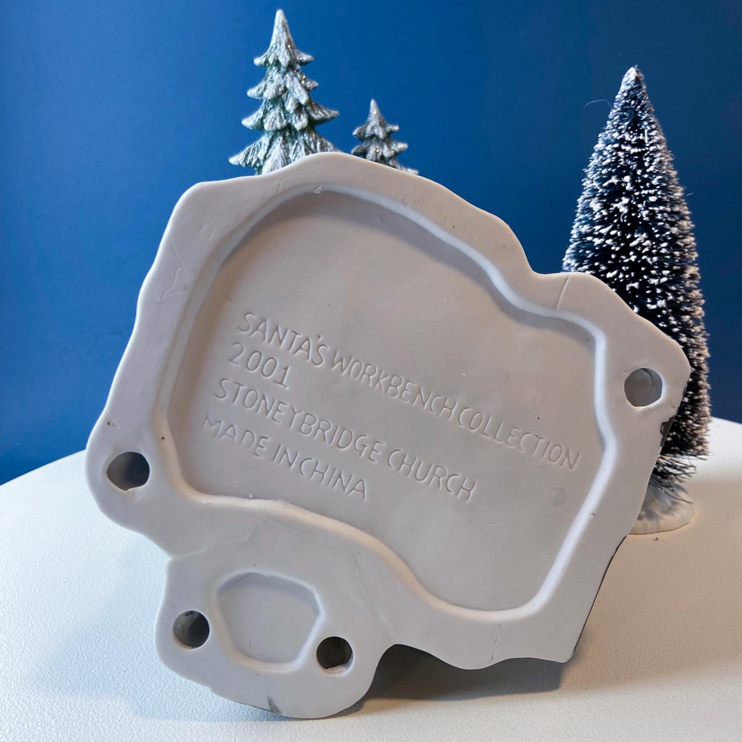 Illuminated Stoney Bridge Church by Santa's Workbench Collection. Victorian Series. Christmas Village Building. Porcelain Lighted House.