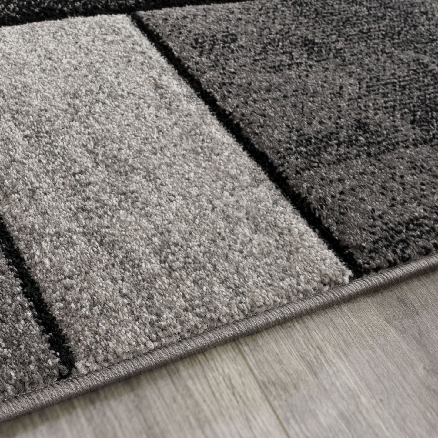 Area Rug Brilliance with Geometric Squares in Black White
