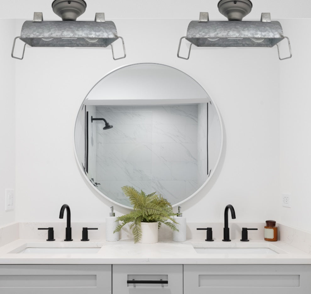 INDUSTRIAL GALVANIZED Ceiling Light Fixture