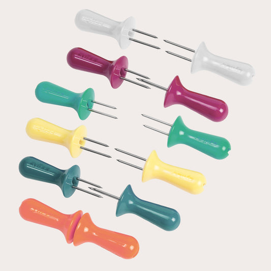 Zyliss Opaque interlocking corn holders six