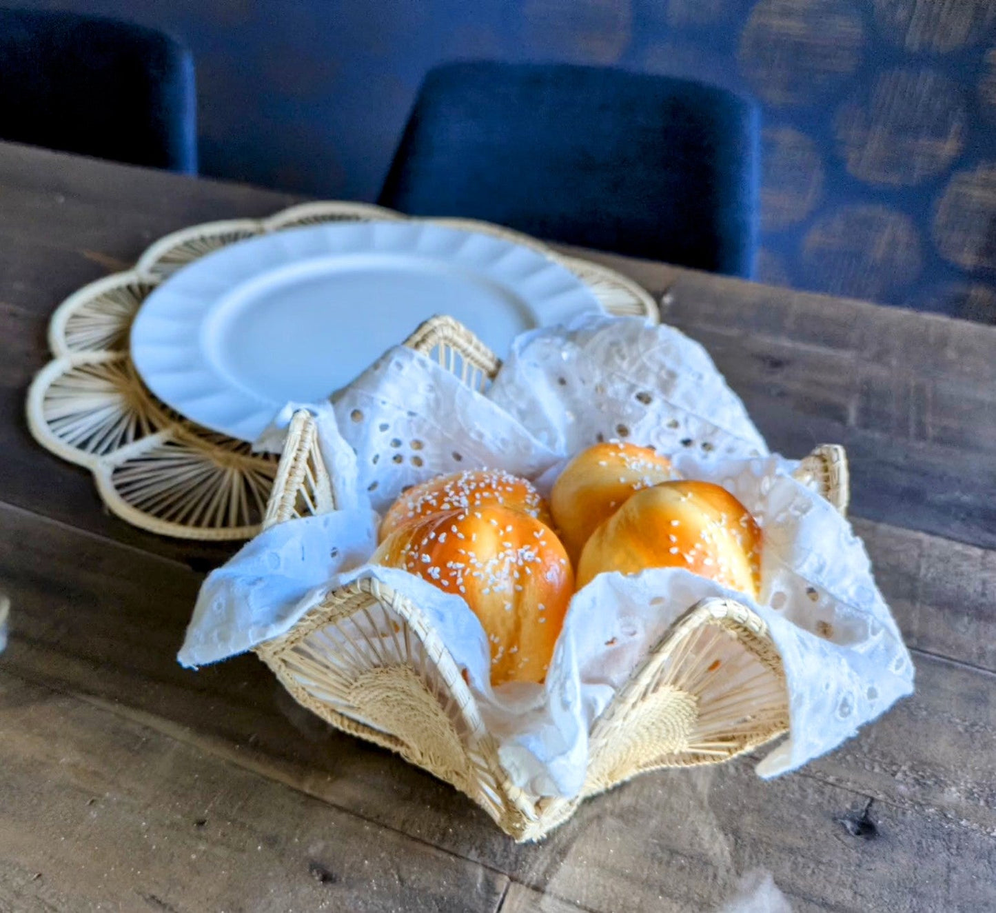 Petals Medium Handwoven Iraca Basket