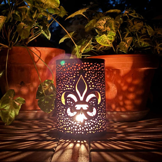 Fleur de Lis Iron Lantern