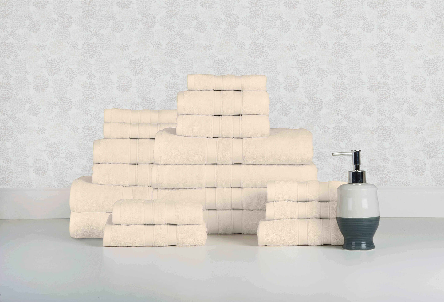 Bibb Home 18 Piece Egyptian Cotton Towel Set