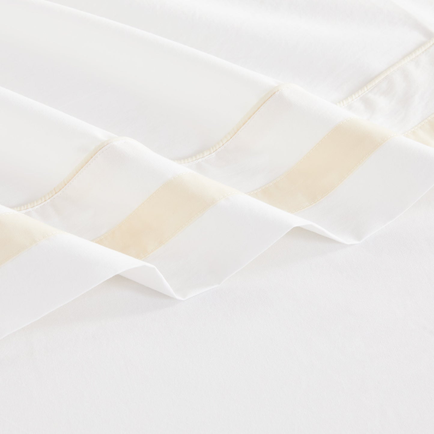 Classic Double Border Percale Cotton Sheet Set