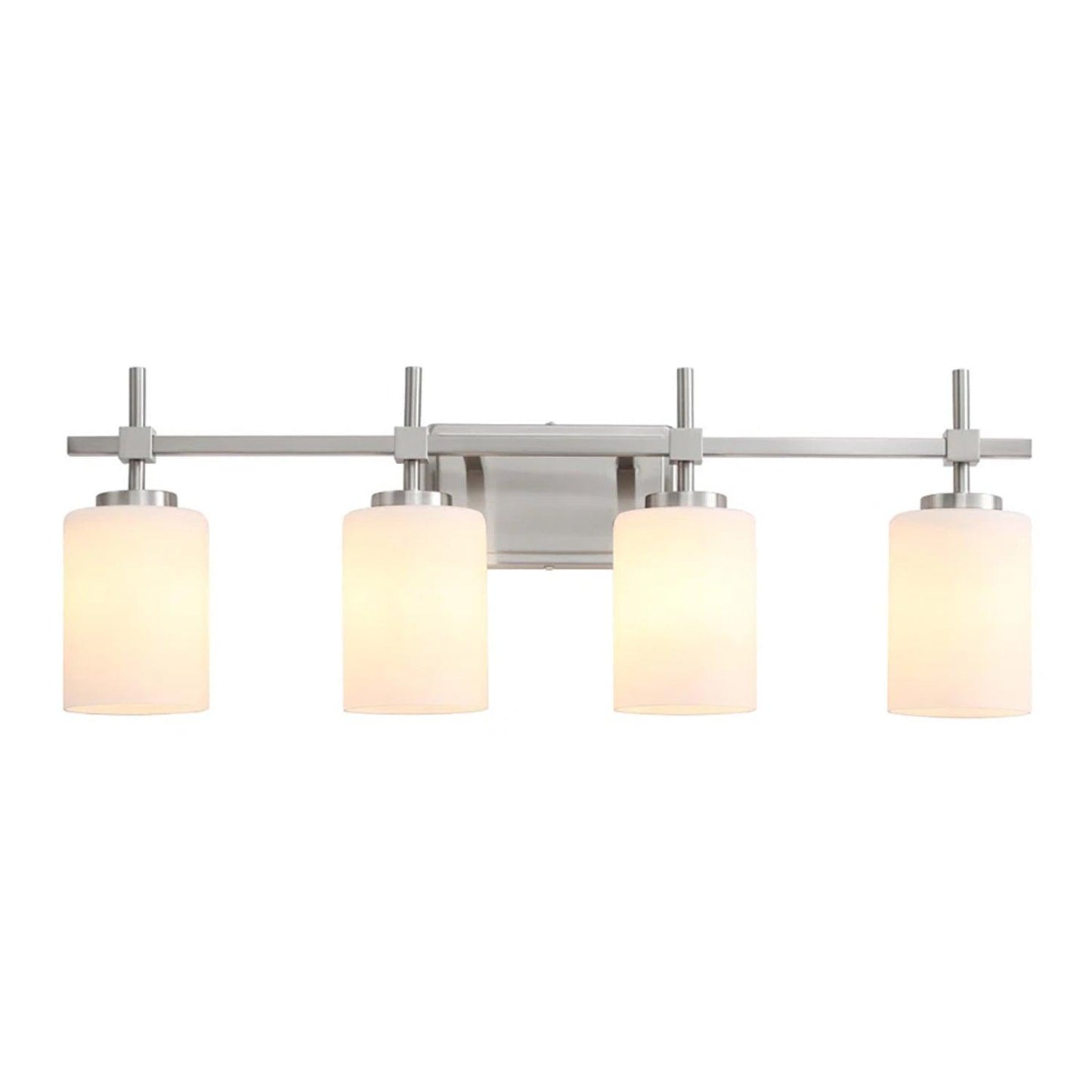 Jasper Gold Modern Frosted Glass 4-Light Bathroom Vanity Light