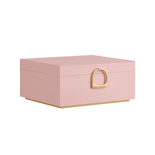 2-Layer Jewelry Box with Handle and Removable Jewelry Tray