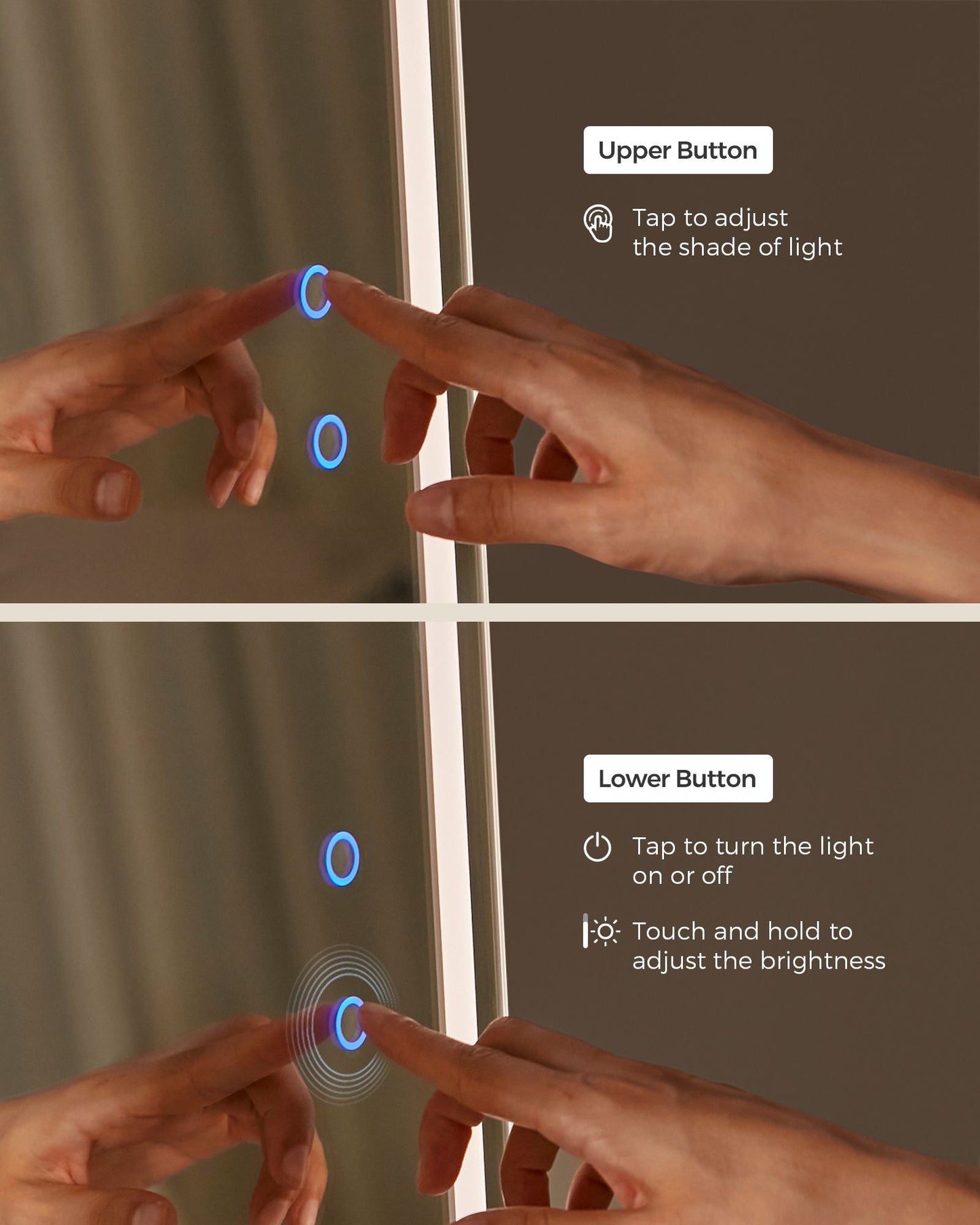 LED Mirror Jewelry Cabinet Standing