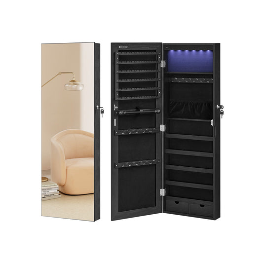 Hanging Jewelry Cabinet with LED Lights