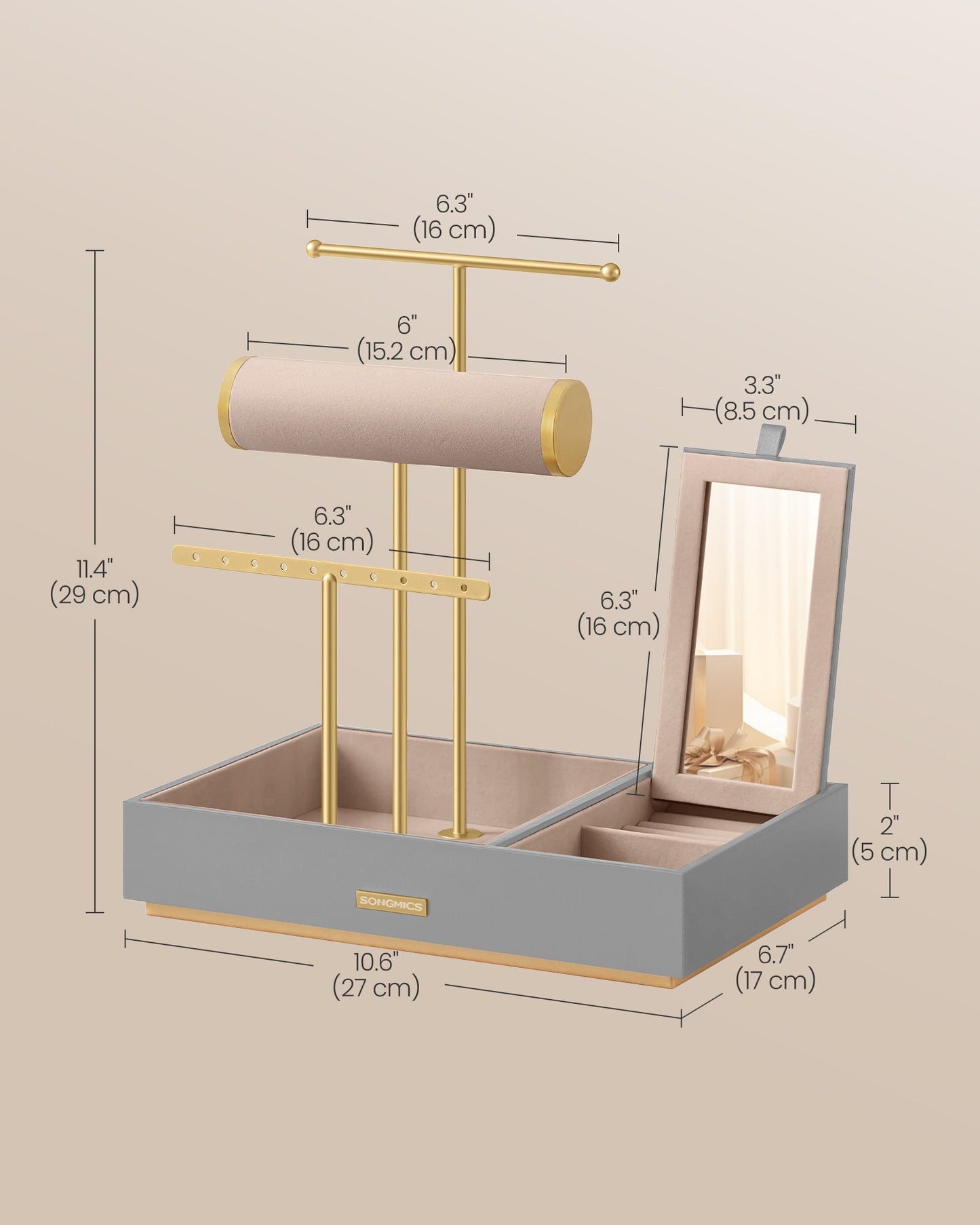 Jewelry Holder with Necklace Earring Bracelet Holder
