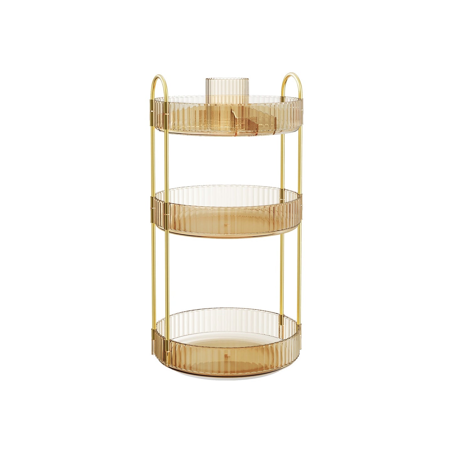 3-Tier Round Rotating Skincare Organizer Countertop