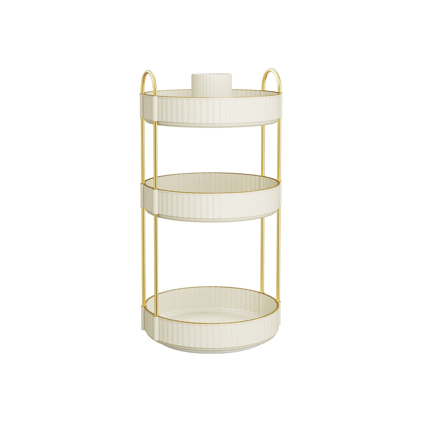 3-Tier Round Rotating Skincare Organizer Countertop