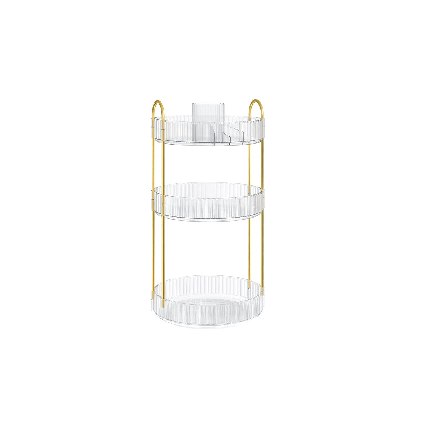 3-Tier Round Rotating Skincare Organizer Countertop