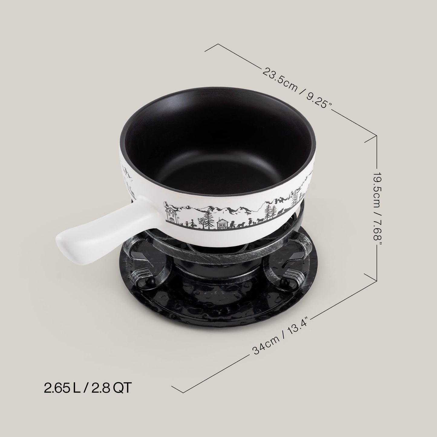 Heidi Ceramic Cheese Fondue Set