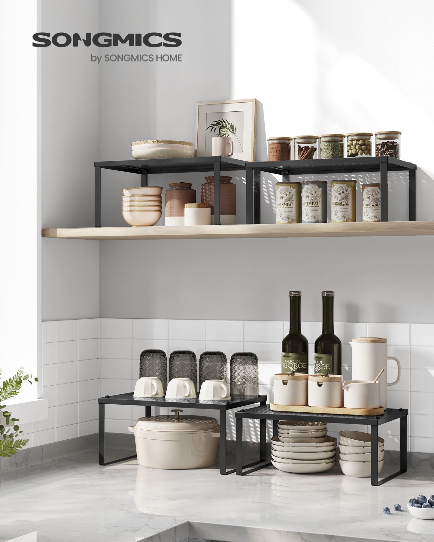 Set of 2 Stackable and Expandable Spice Racks