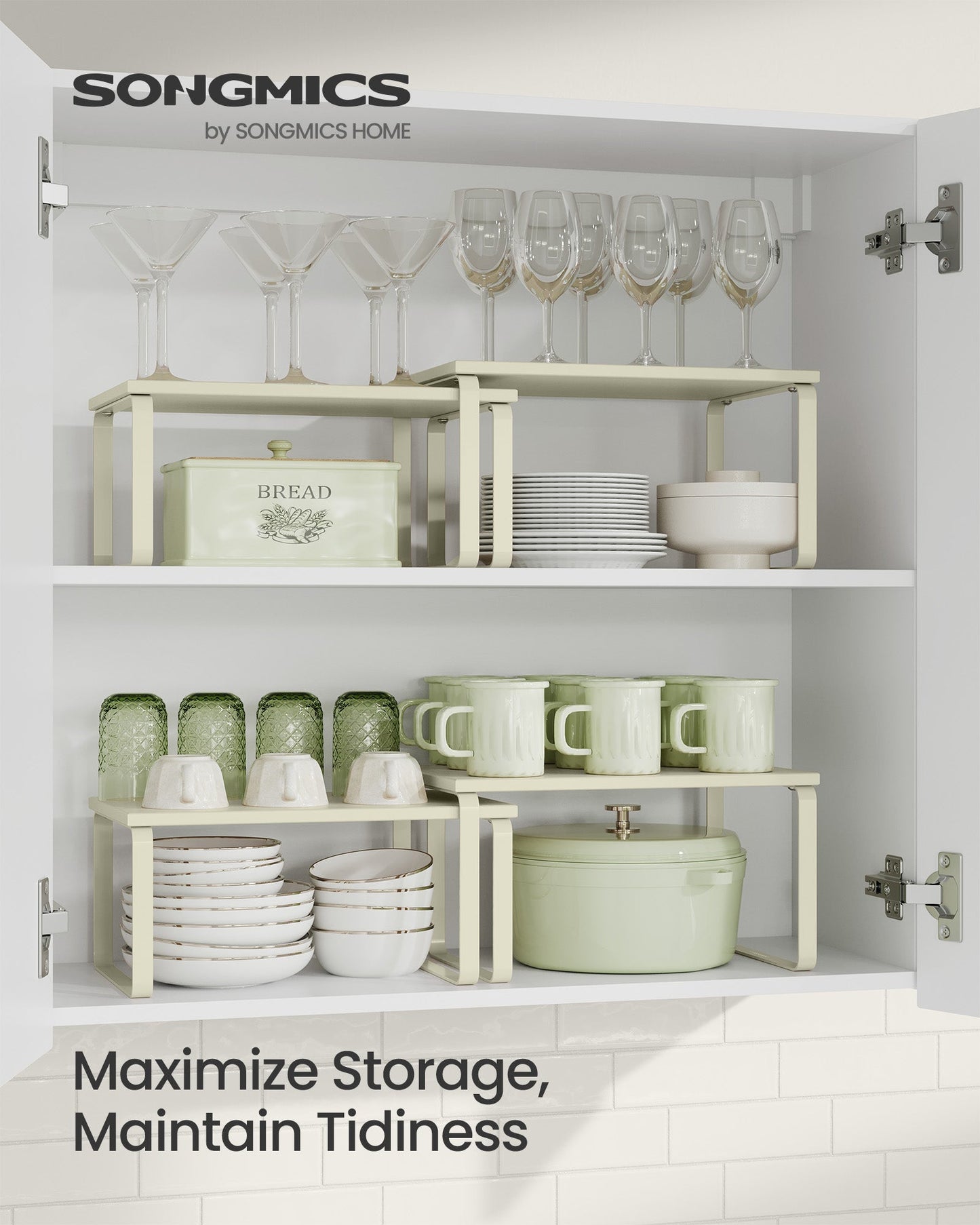Cabinet Organizer Shelf, Set of 2